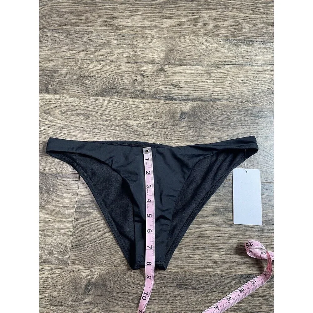 NWT Womens Swimsuits For All cheeky low rise black bikini bottoms size 10‎